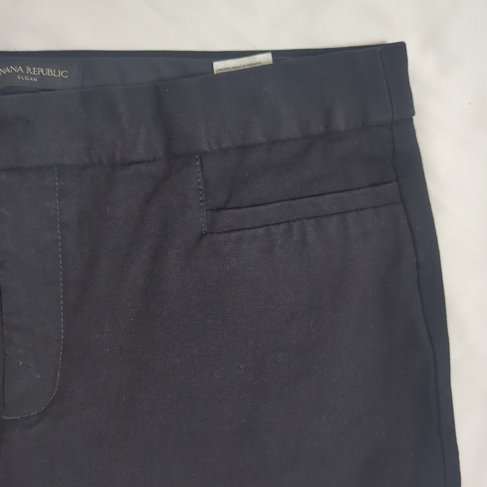 Banana Republic Modern Sloan Pant, Color Navy Black Size 4P - Picture 7 of 16